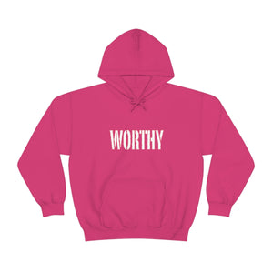 Open image in slideshow, Worthy Hooded Sweatshirt (unisex)
